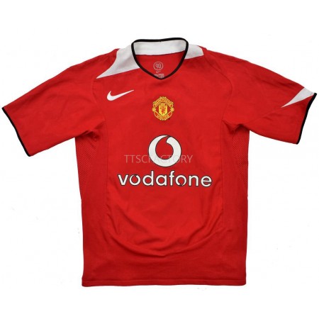 Billiga Fotbollströjor Manchester United 2004-2006 Retro Hemma tröja Kortärmad